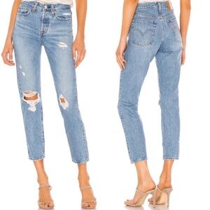 Levis Wedgie Jeans Icon Fit Waterless Revolve Size 25 x 26 Button Fly Denim Blue